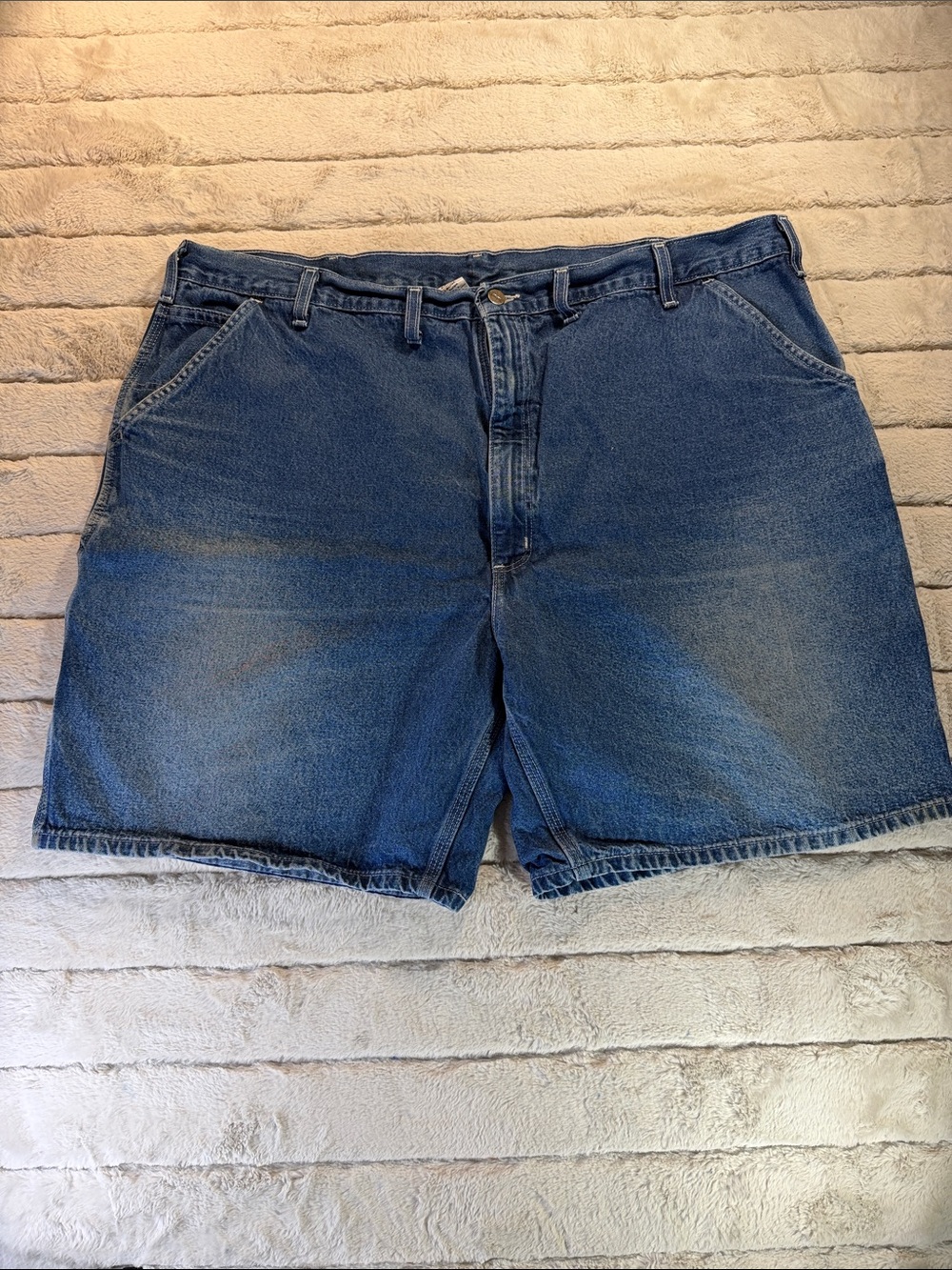 Carhartt Big and Tall Denim Cargo Shorts, 48 inch waist